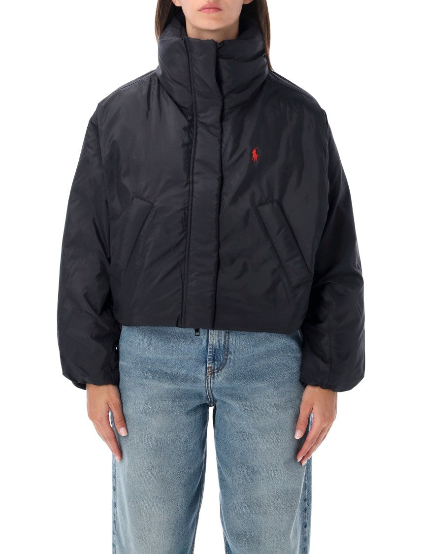 Polo Ralph Lauren Compact Short Puffer Jacket With Adjustable Hem And High Collar