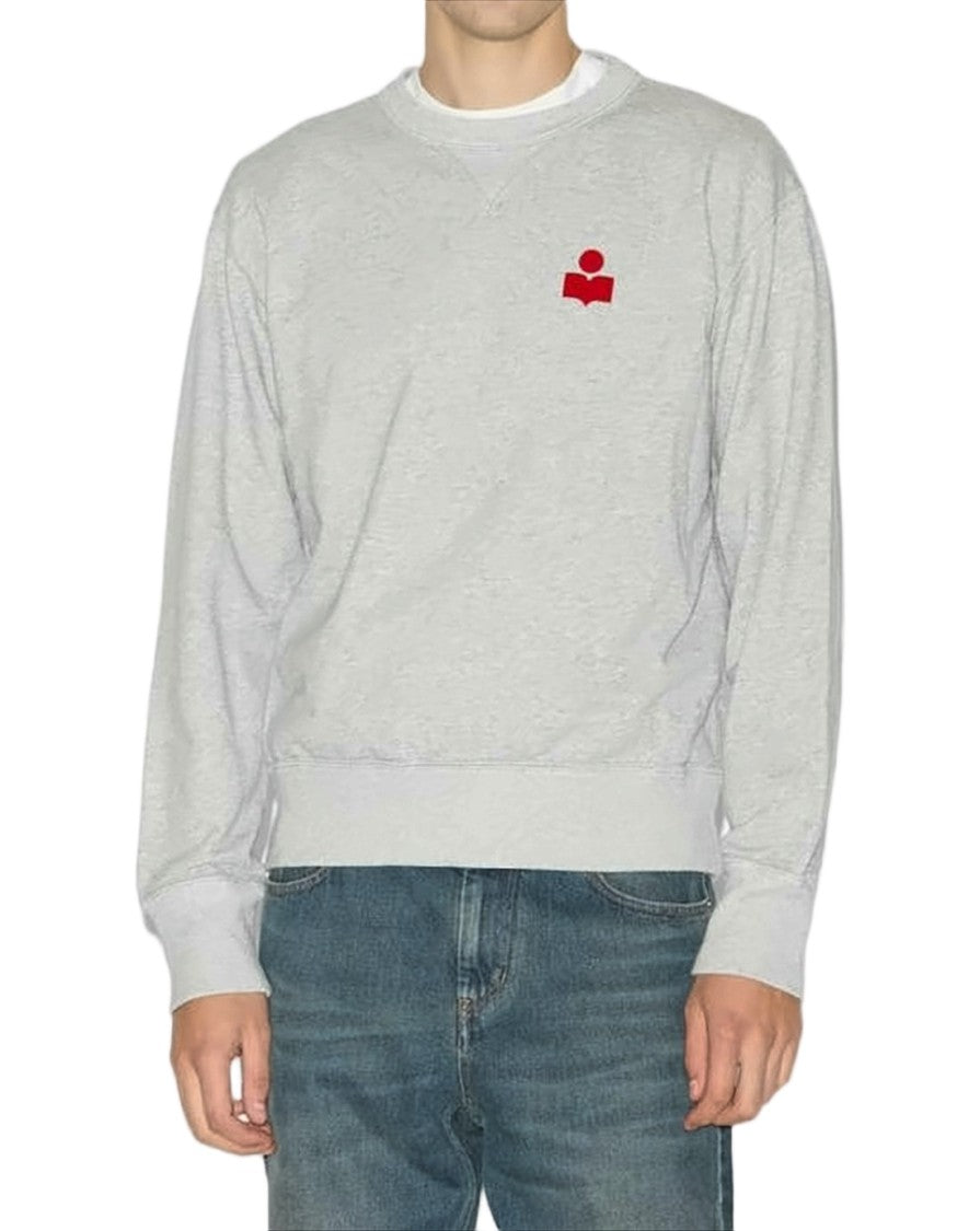 Isabel Marant Long-Sleeve Grey Sweatshirt With Crew Neck