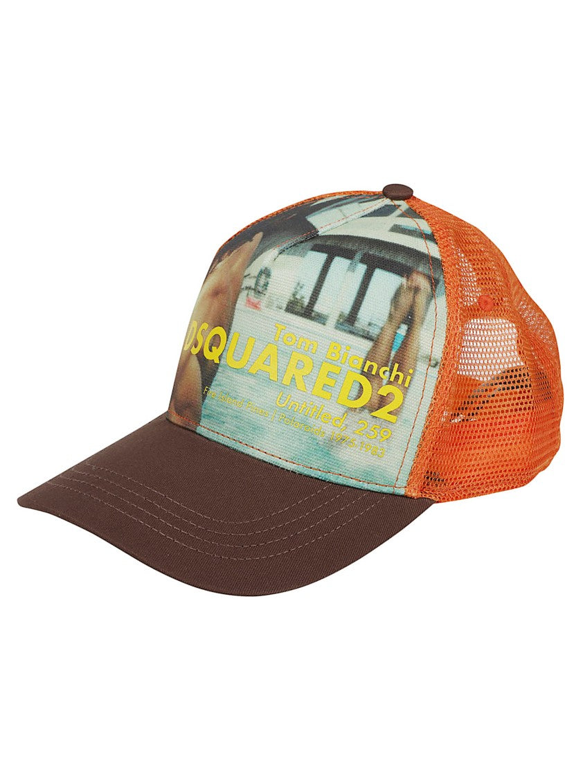Dsquared2 Brown Tom Bianchi Polyester Cap