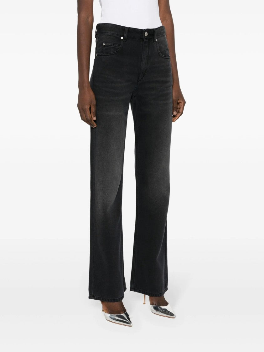 Isabel Marant Blue Belvira Bootcut Lyocell Jeans