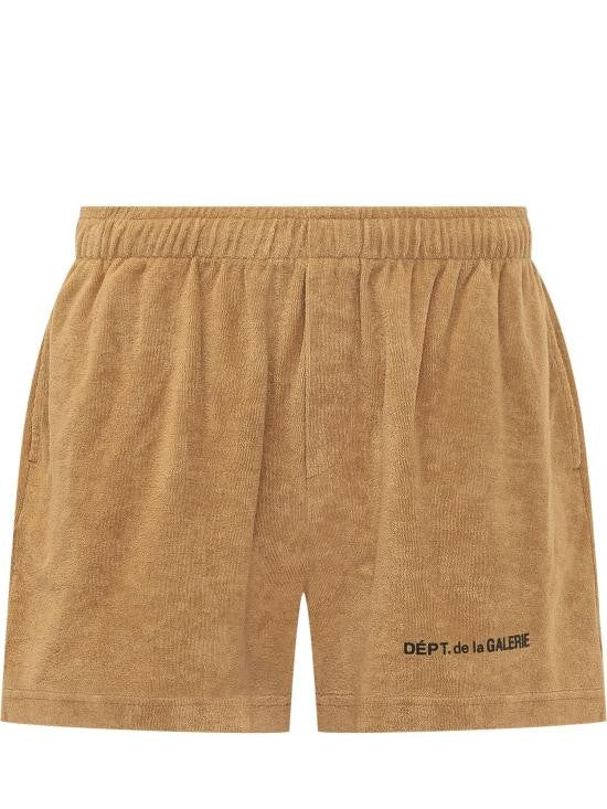 Gallery Dept. Brown Relaxed Fit Shorts With Elastic Waistband