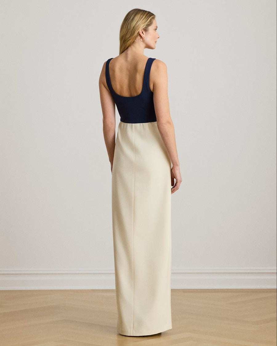 Lauren Ralph Lauren Natural Double Crepe Slim Dress