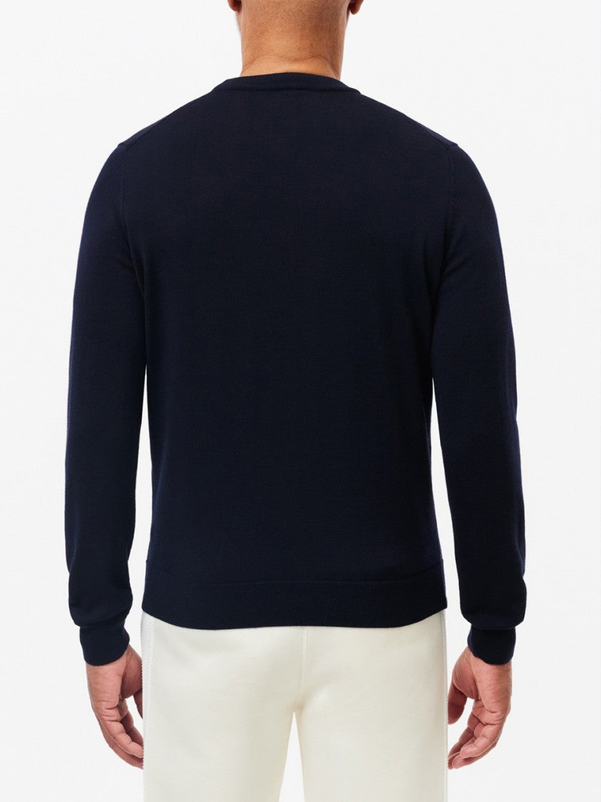 Lacoste Crew Neck Ribbed Sweater