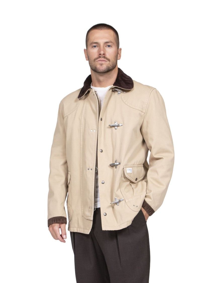 Fay 4 Ganci Archive Beige Hook-Closure Jacket