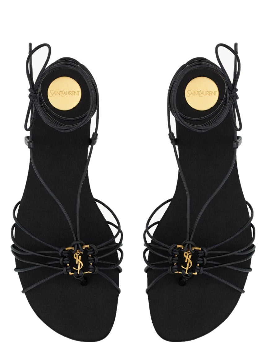 Saint Laurent Babylone Knotted Viscose-Blend Sandals