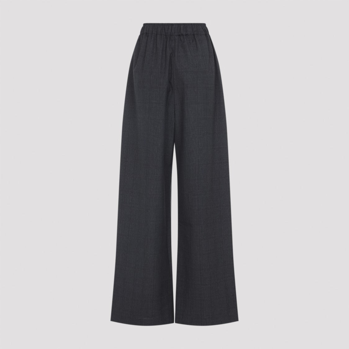 The Frankie Shop Dark Grey Virgin Wool Baxter Plaid Track Pants