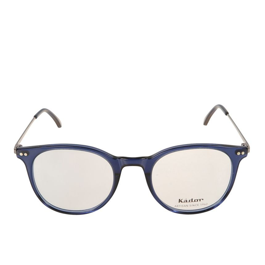 Kador Harry Rounded Frame Eyeglasses With Translucent Deep Blue Front