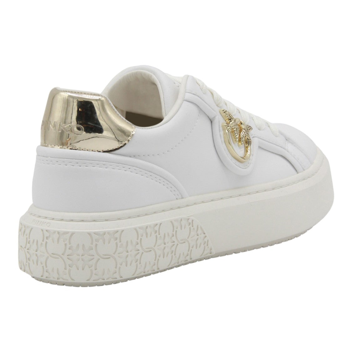 Pinko White Sneakers With Embossed Sole