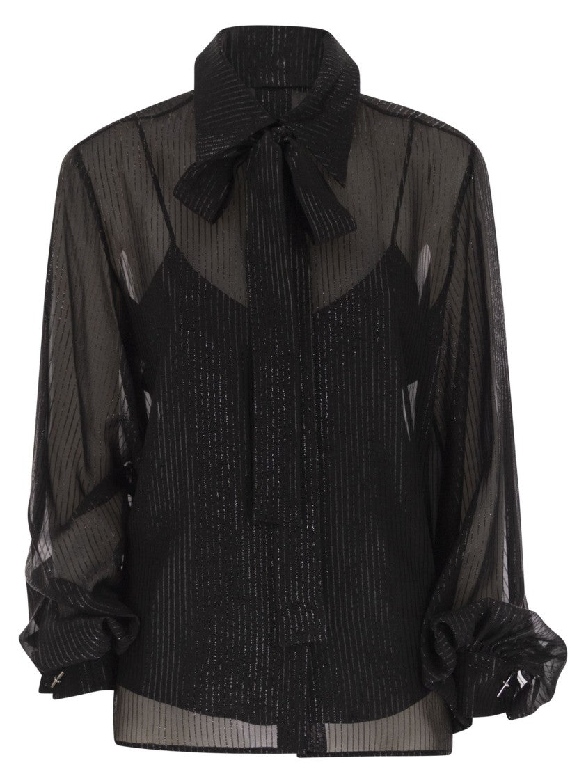 Max Mara Scafati - Striped Silk Chiffon Blouse