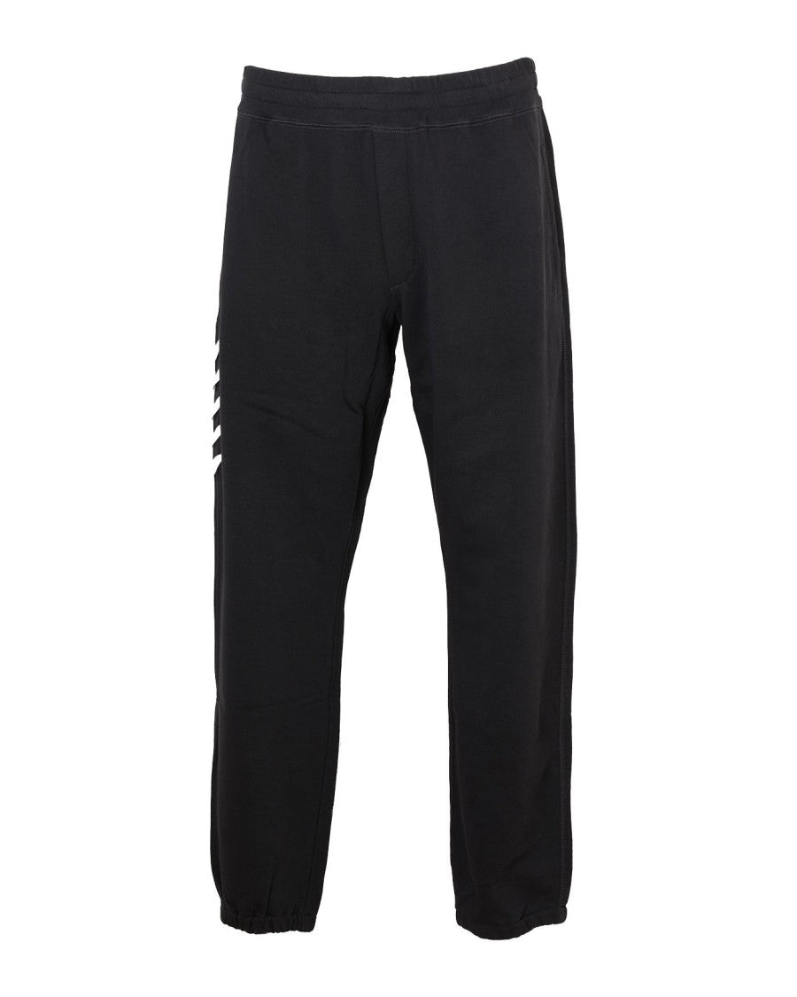 Craig Green Black Cotton Sweatpants With Cream Lace Detail