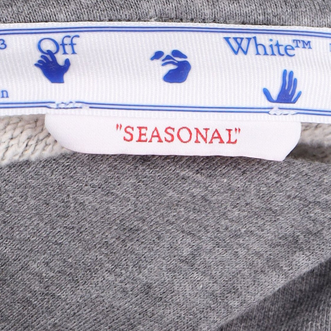 Off-White Relaxed-Fit Grey Hoodie With Bold Front And Back Prints