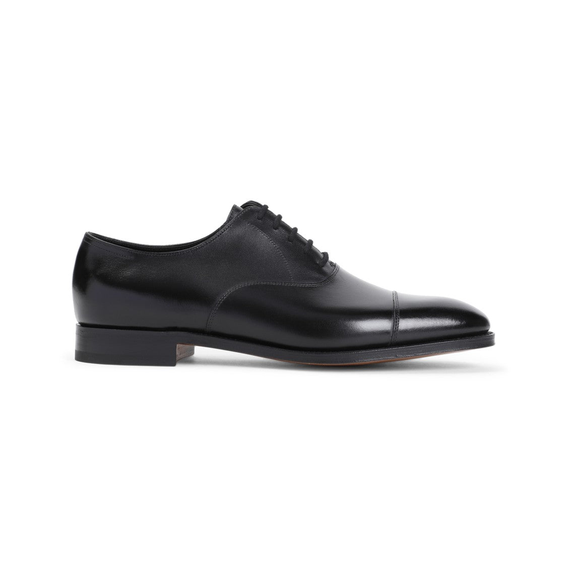 John Lobb City Ii Black Calf Leather Oxfords