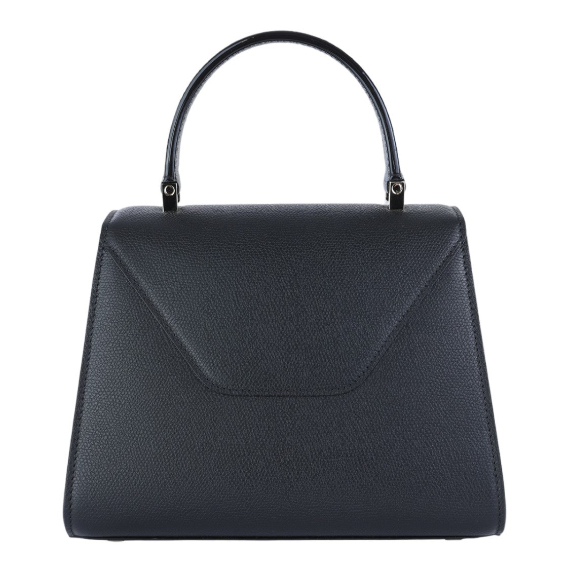 Valextra Trapezoidal Metallic Clasp Top Handle Handbag