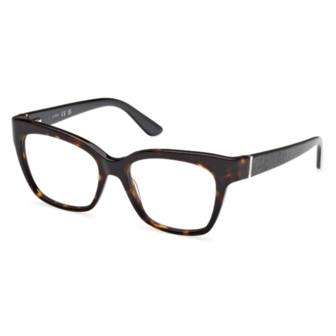 Guess Gu50233 Rectangular Tortoiseshell Acetate Eyeglasses