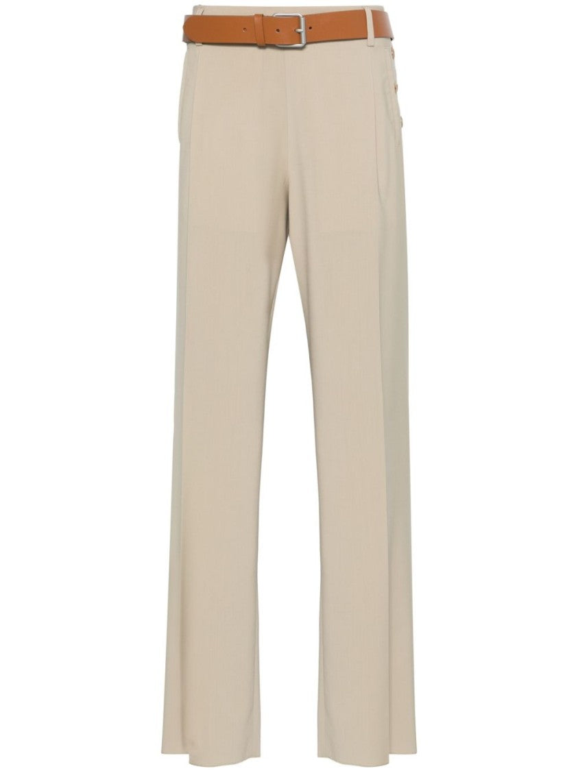 Moschino Light Beige Side Button Tailored Trousers
