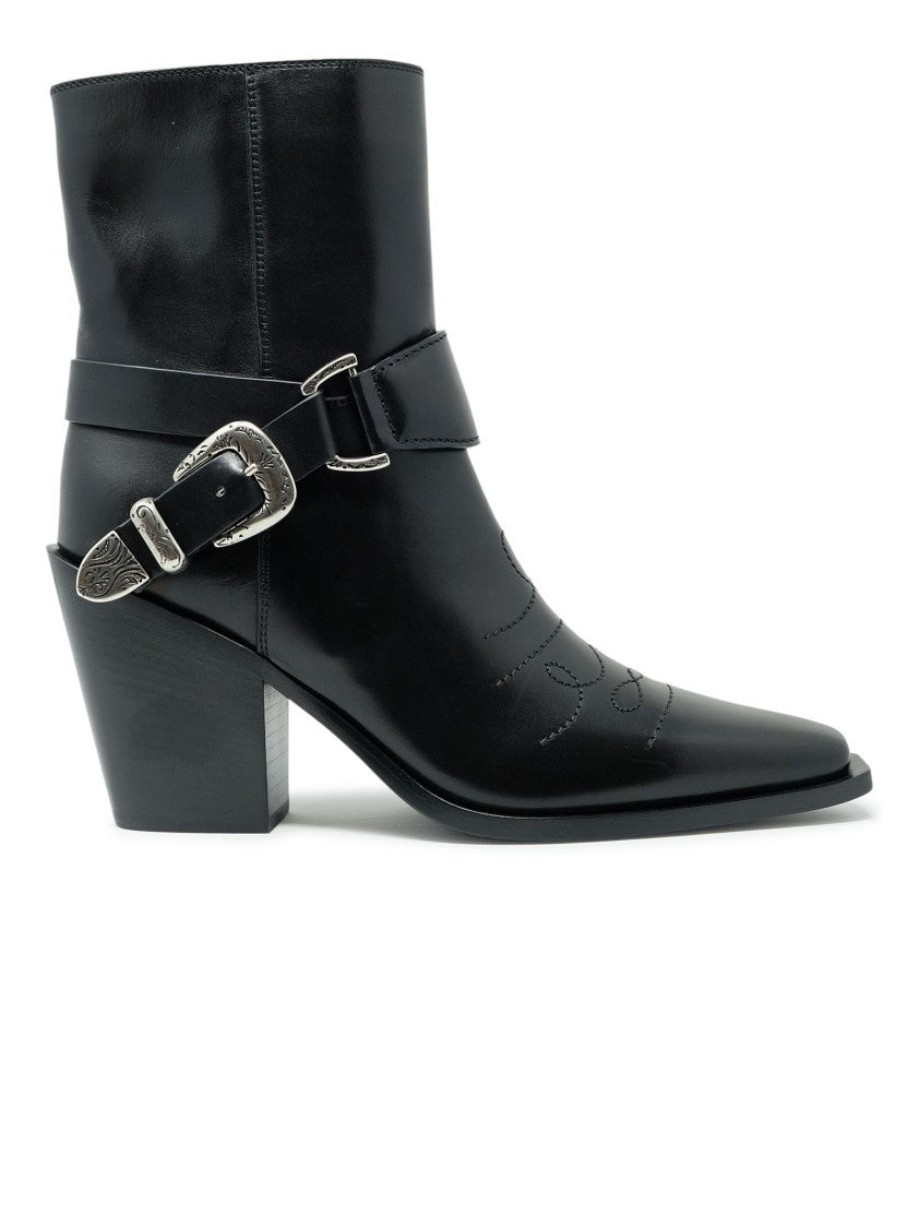 Sartore Sr481301 Black Leather Ankle Boots