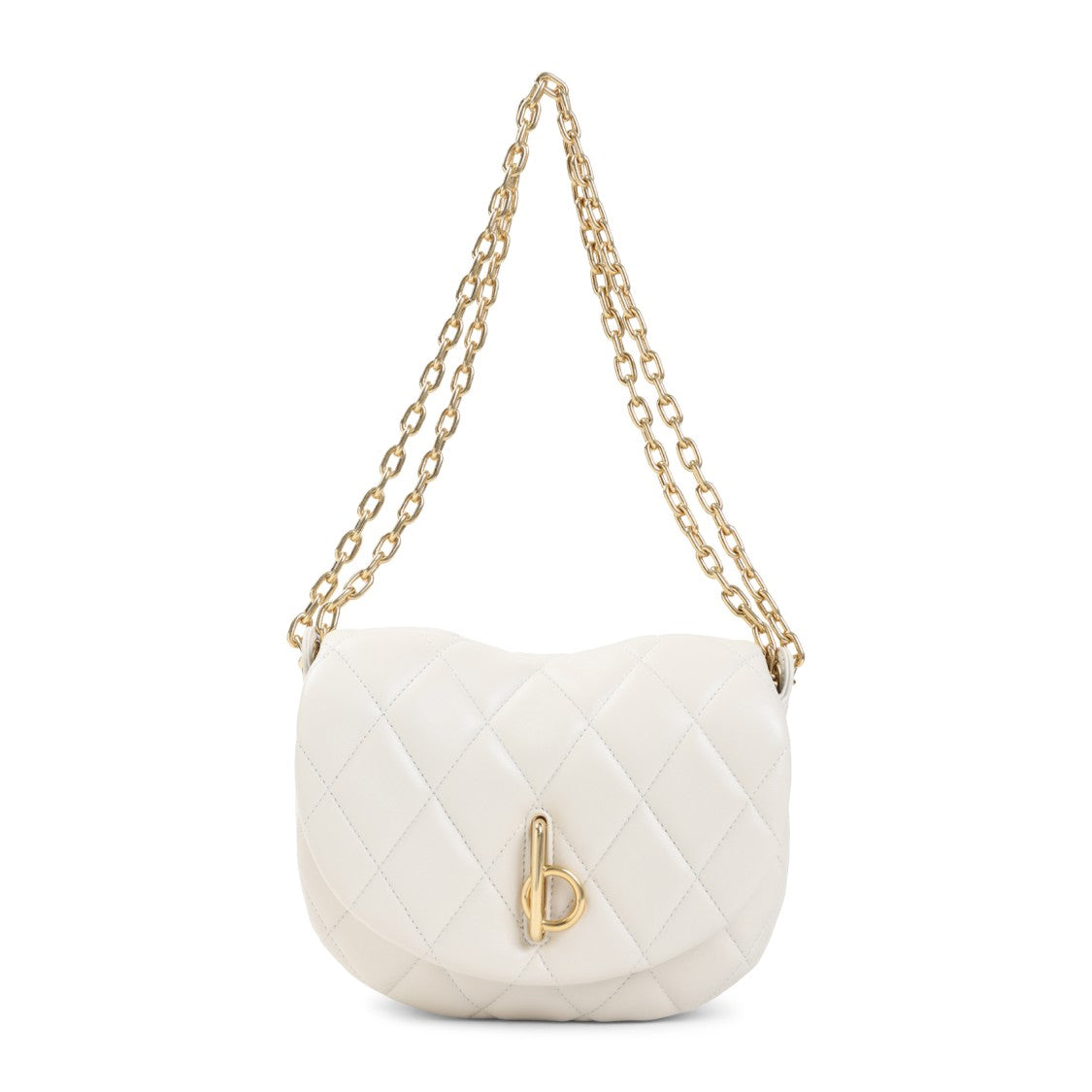 Burberry Soap White Leather Chain Rocking Bag
