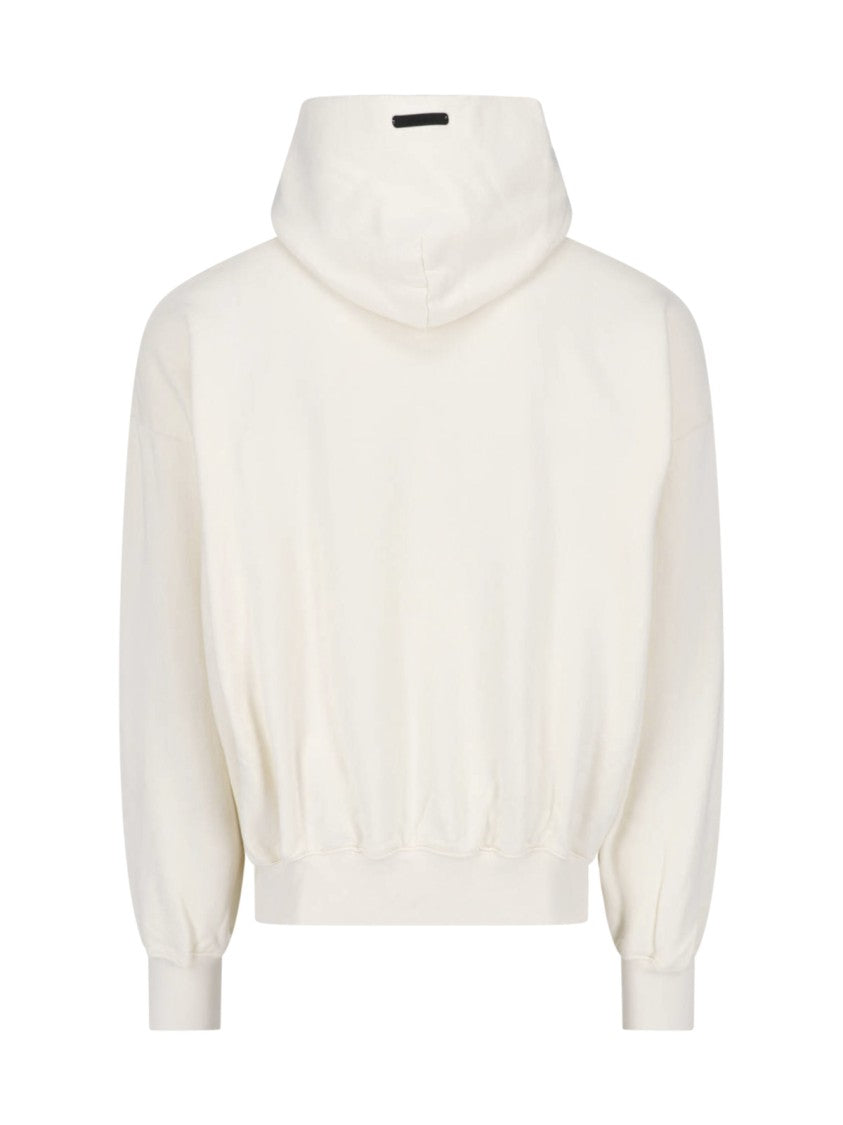 Fear Of God Essentials White Cotton 90S Contrast Logo Hoodie