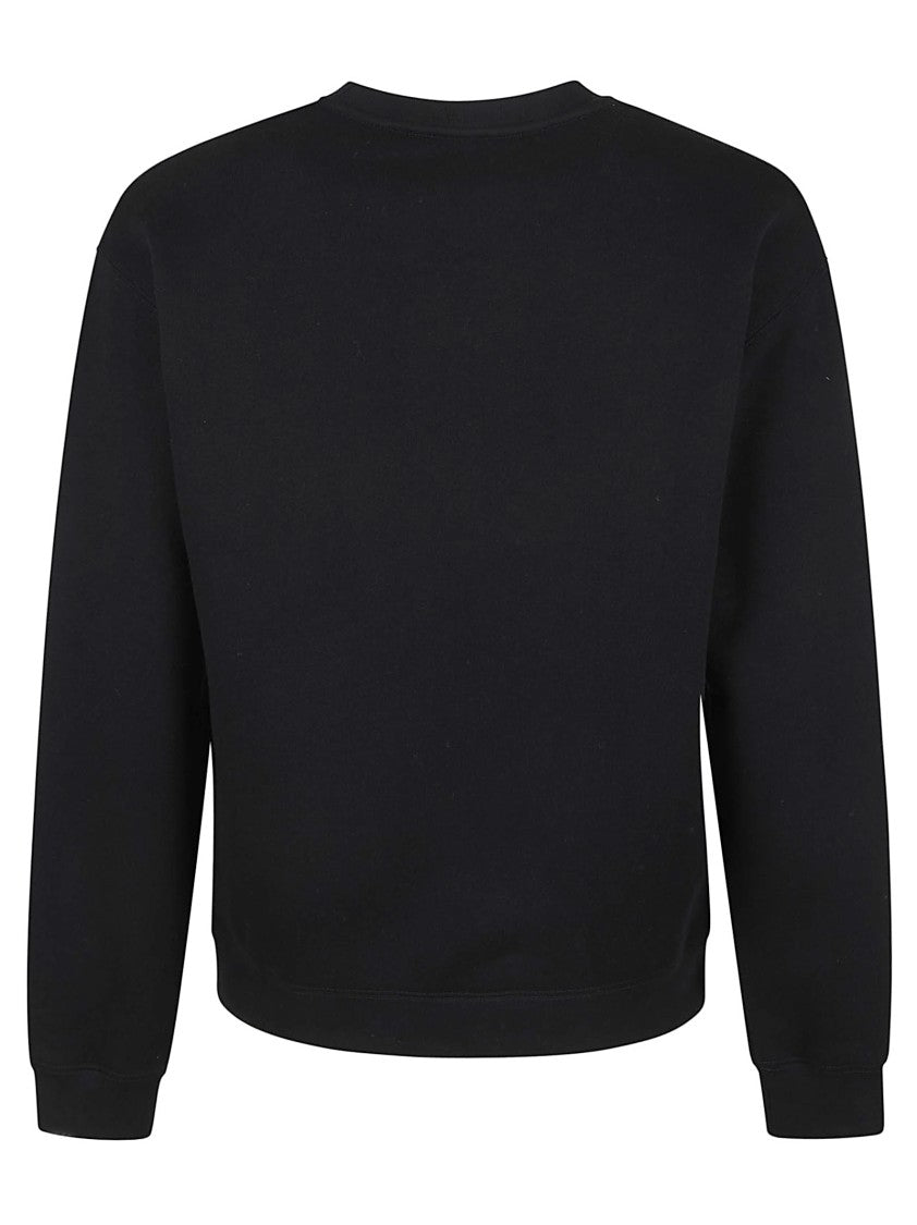 Valentino Garavani Embroidered Patch Black Cotton Sweatshirt