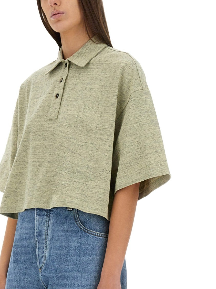 Bottega Veneta Cotton Pique Polo Shirt With Structured Collar