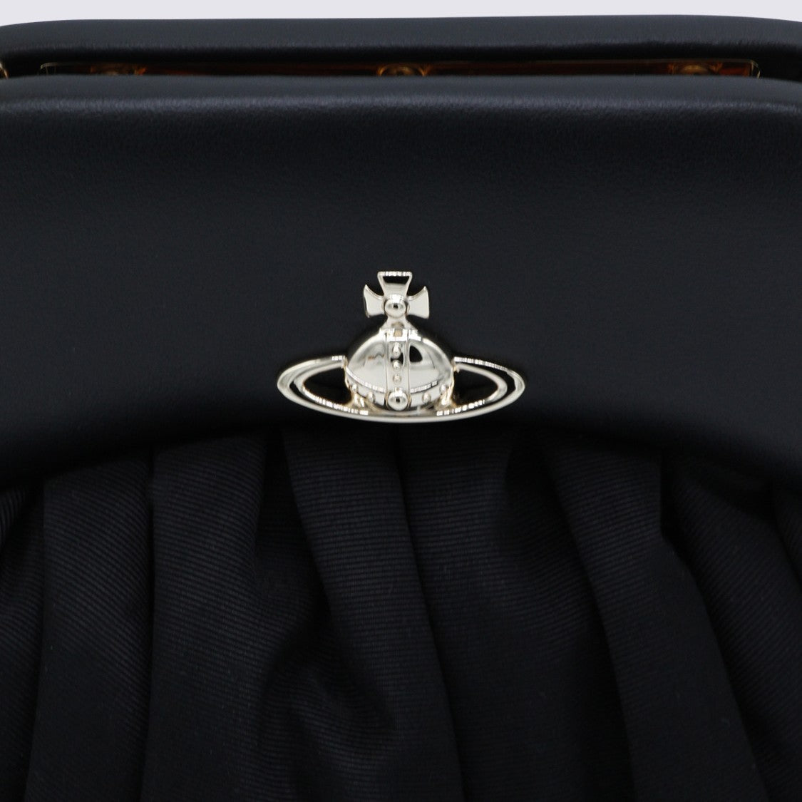 Vivienne Westwood Black Structured Top Handle Bag
