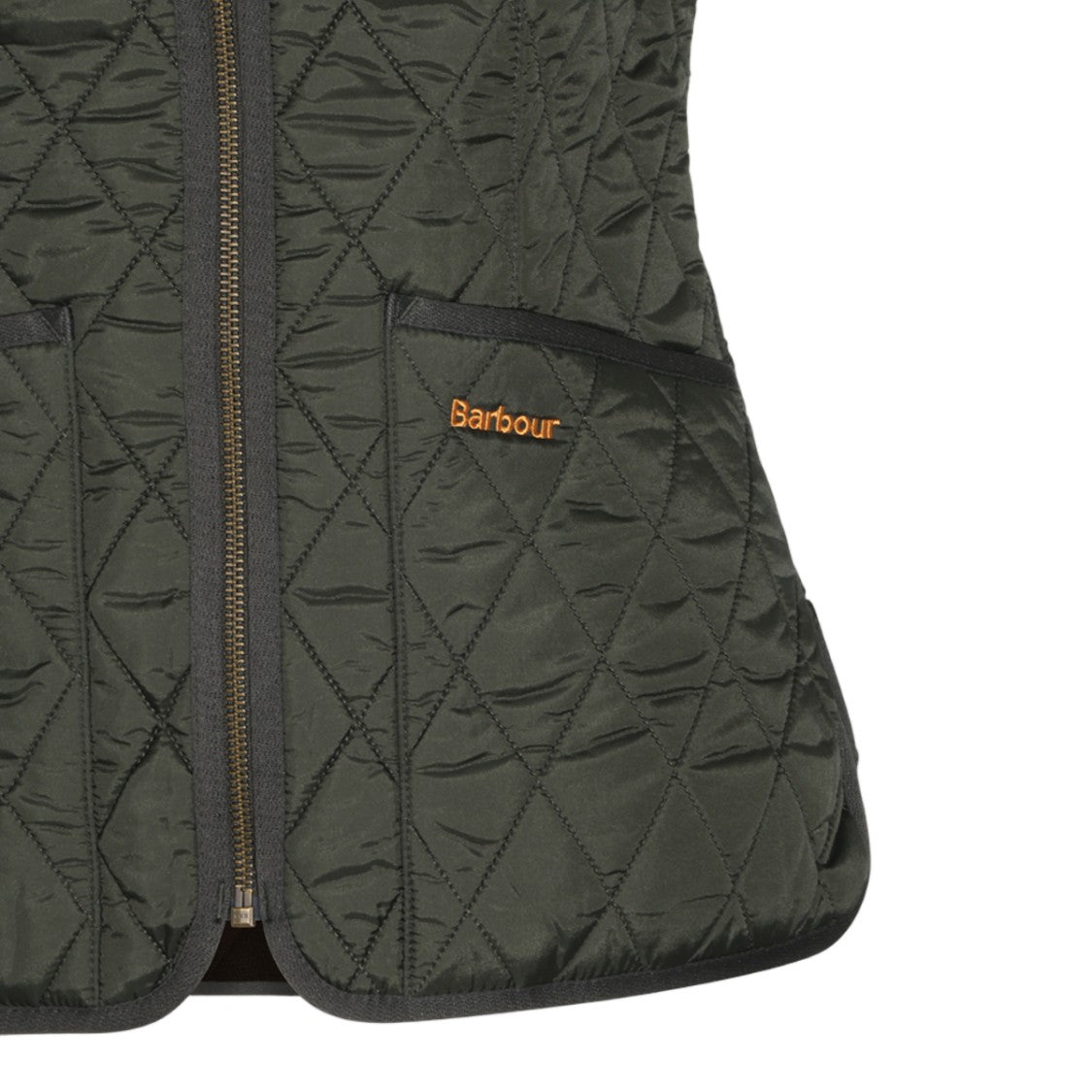 Barbour Diamond Quilted V-Neck Sleeveless Jacket
