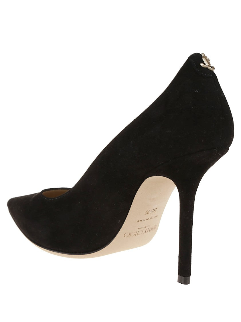Jimmy Choo Pointed Toe Black Leather Pumps