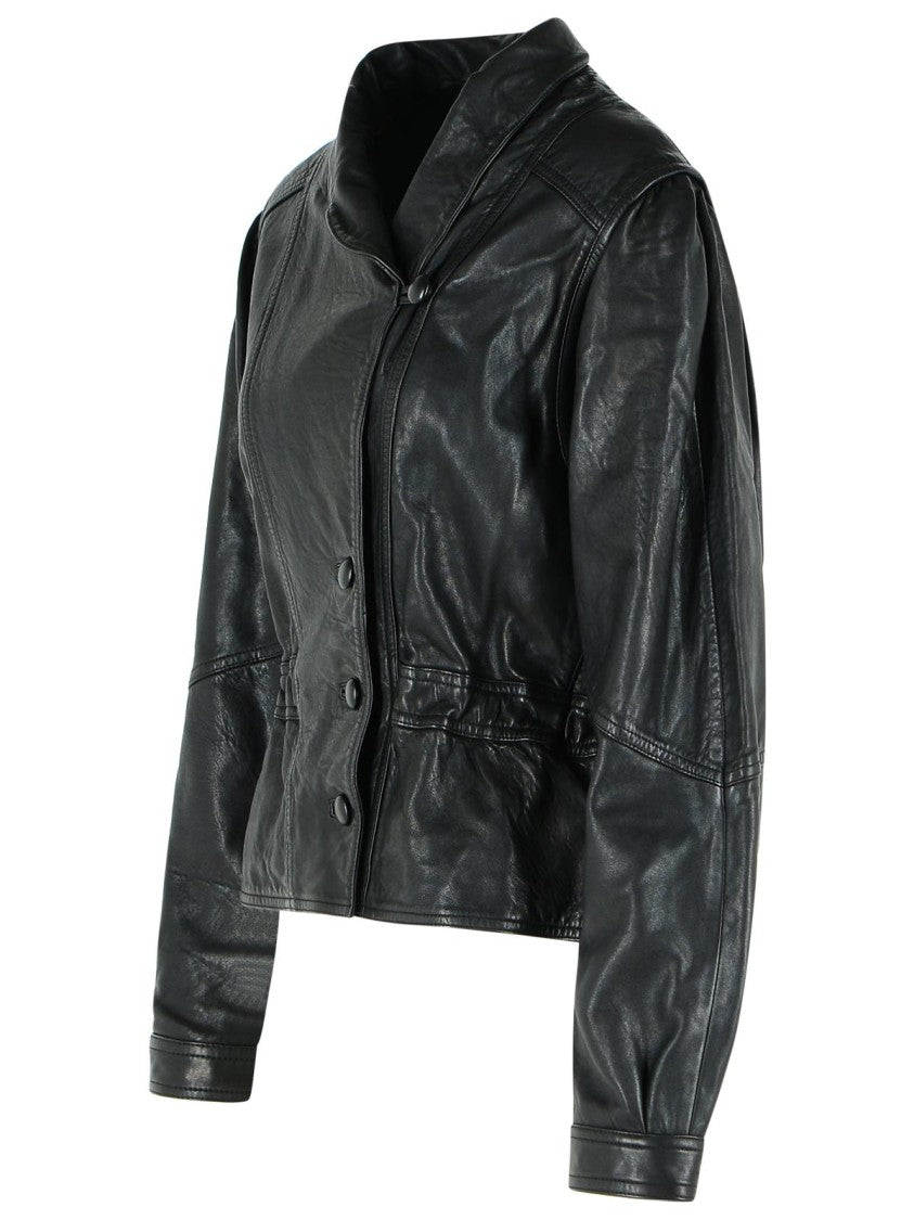 Isabel Marant 'Tressy' Black Leather Jacket