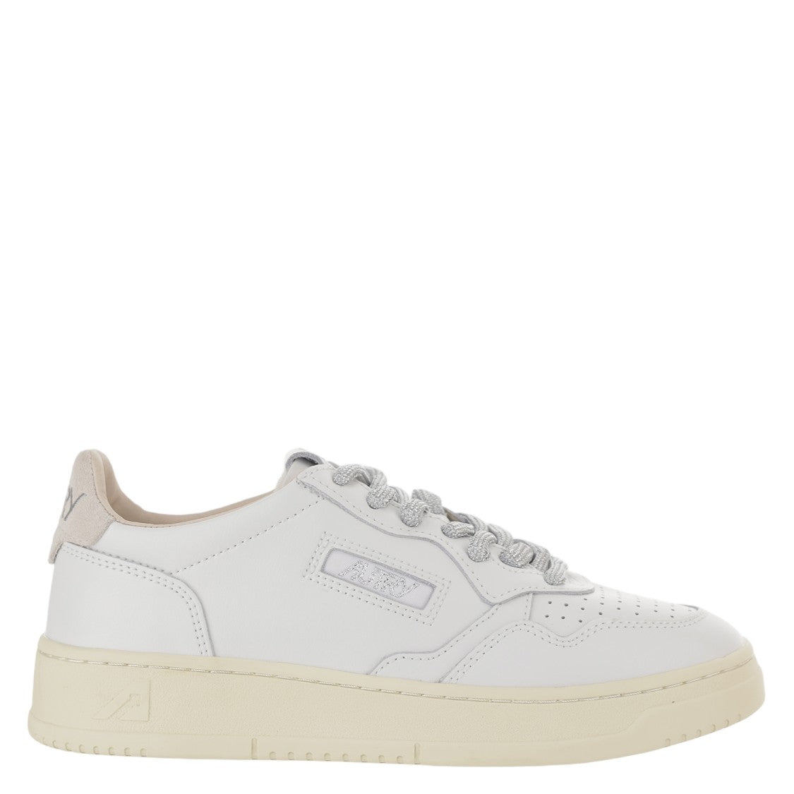 Autry Perforated Leather Low Sneakers With Suede Inserts