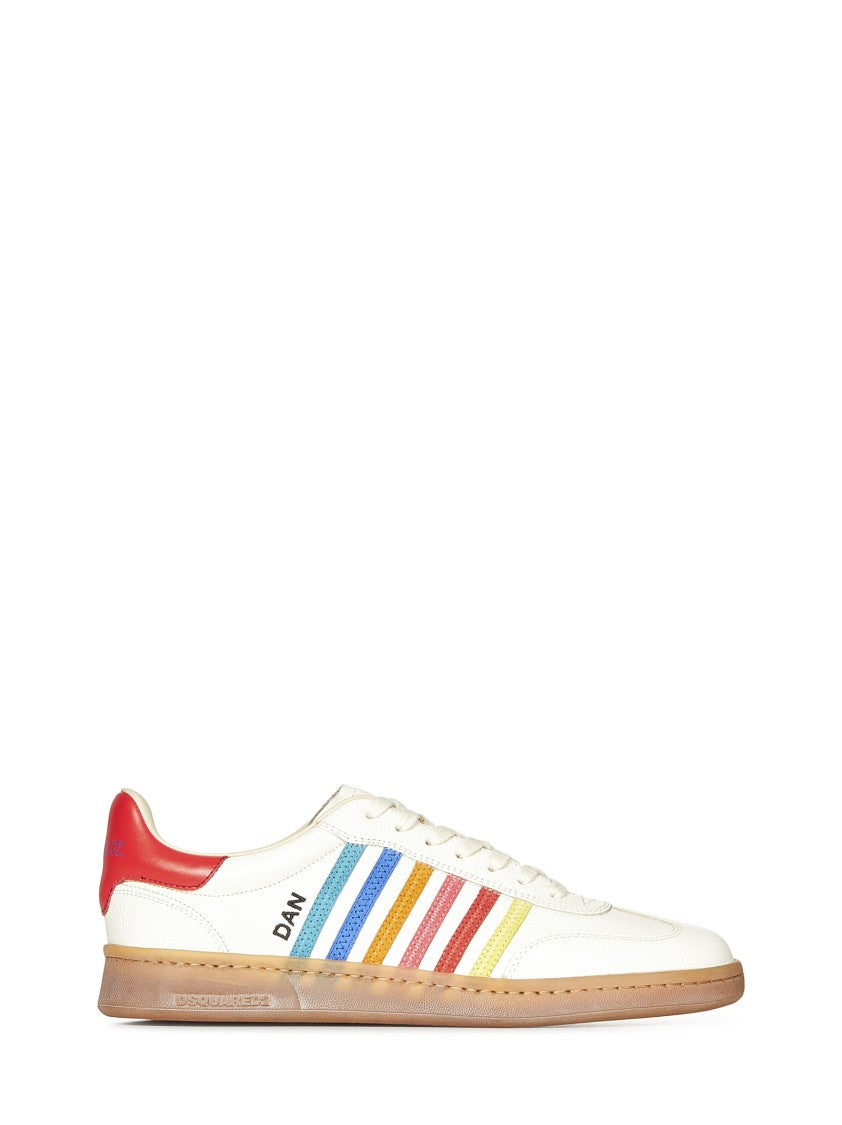 Dsquared2 Summer Lovers Rainbow Boxer Sneakers With Multicolor Stripes