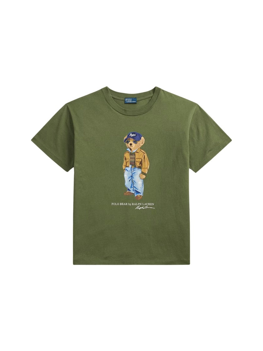 Polo Ralph Lauren Olive Green Bear Graphic T-Shirt