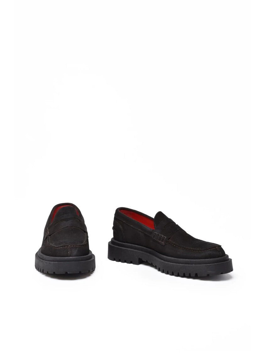 Wow Made In Italy Brown Suede Platform Moccasins