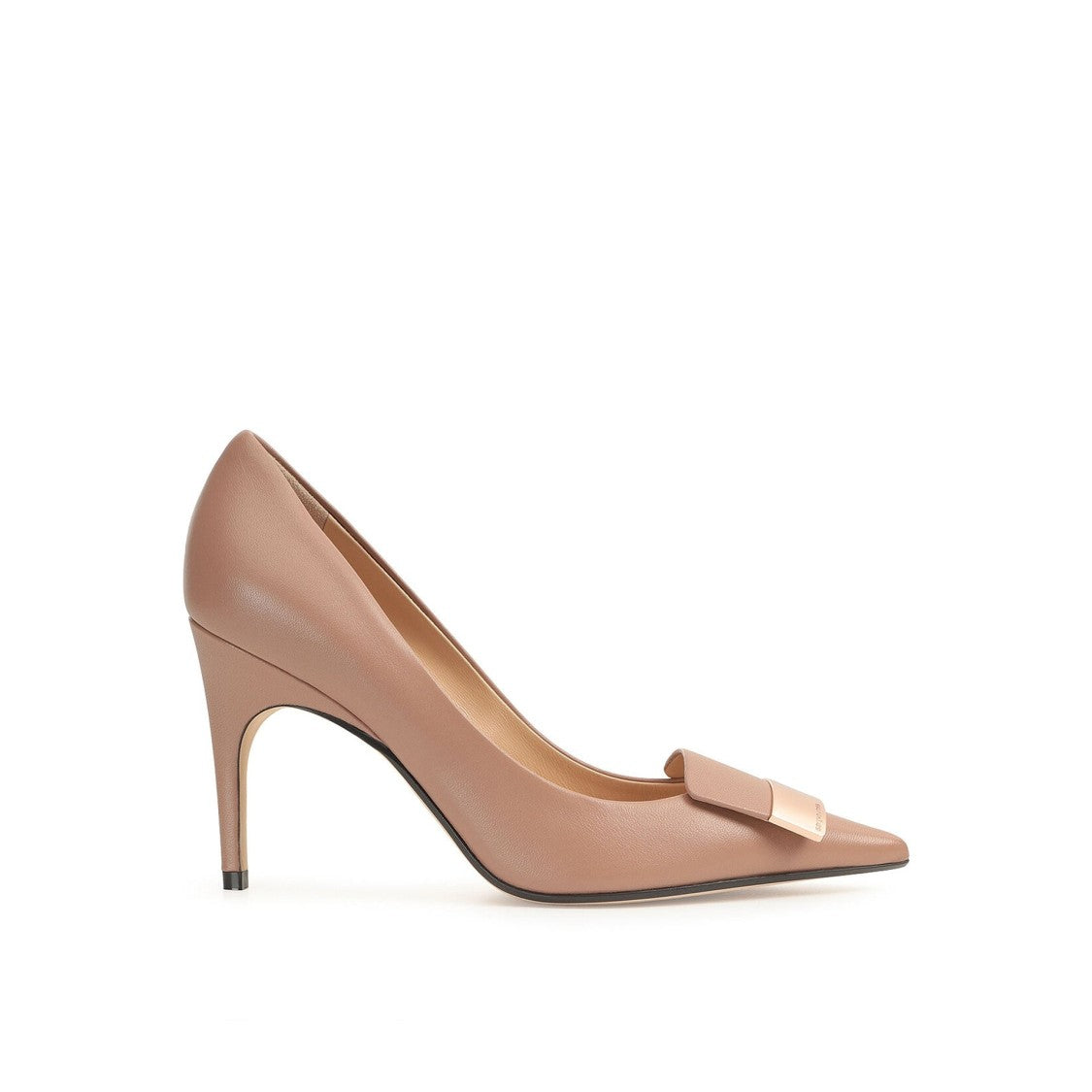Sergio Rossi Sr1 090 Leather Pumps With Chic Bow Detail