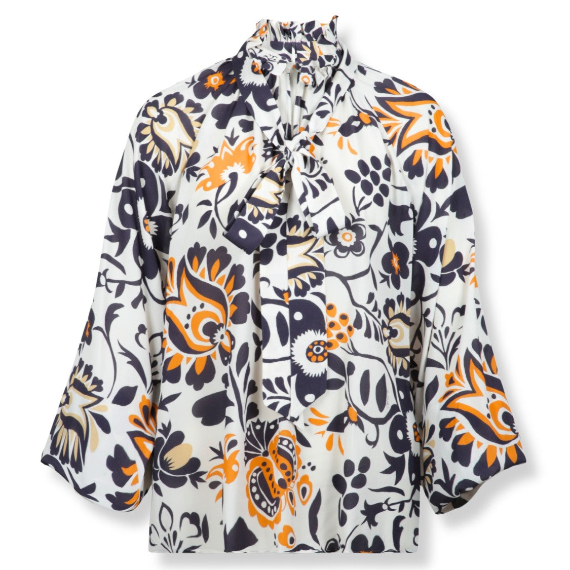 La Double J Relaxed-Fit Button-Down Blouse With Pointed Collar