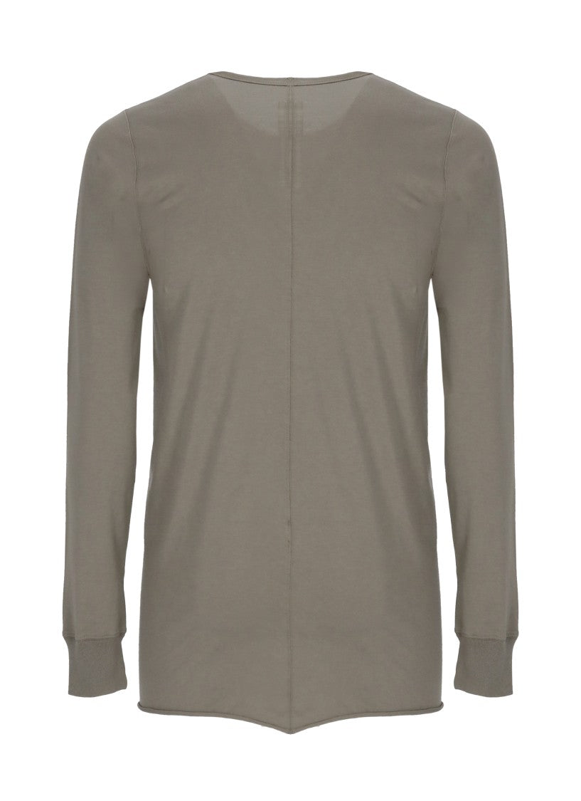 Rick Owens Grey Raw Edge Cotton Jersey