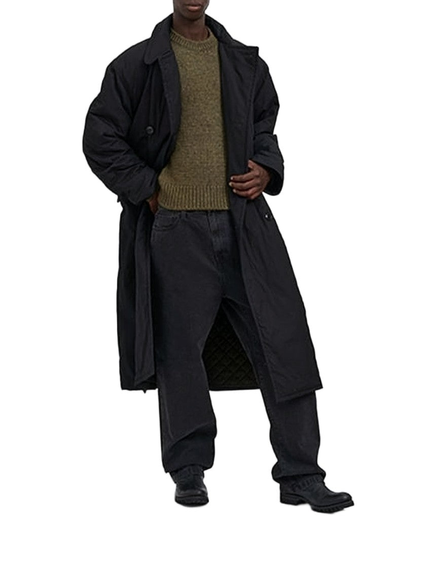 Our Legacy Long Double-Breasted Coat With Quilted Lining