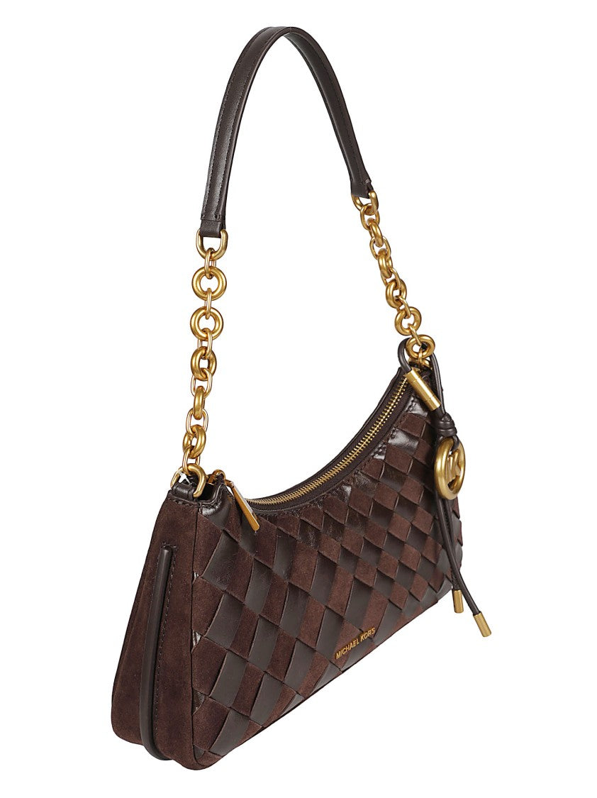 Michael Kors Medium Chain Woven Calfskin Shoulder Bag