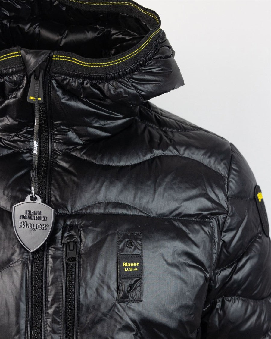 Blauer Black Wave Quilted Down Jacket