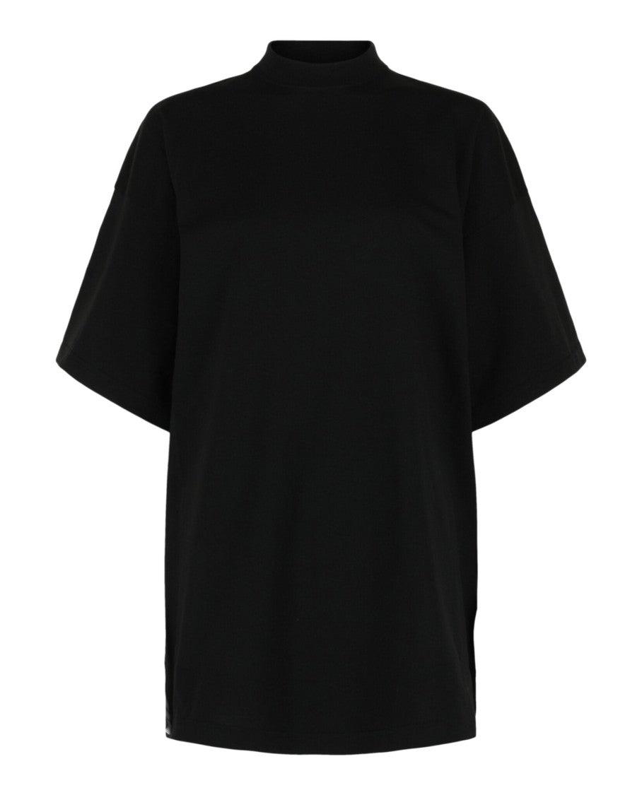 Balenciaga Relaxed Fit Ribbed Collar Cotton-Blend T-Shirt