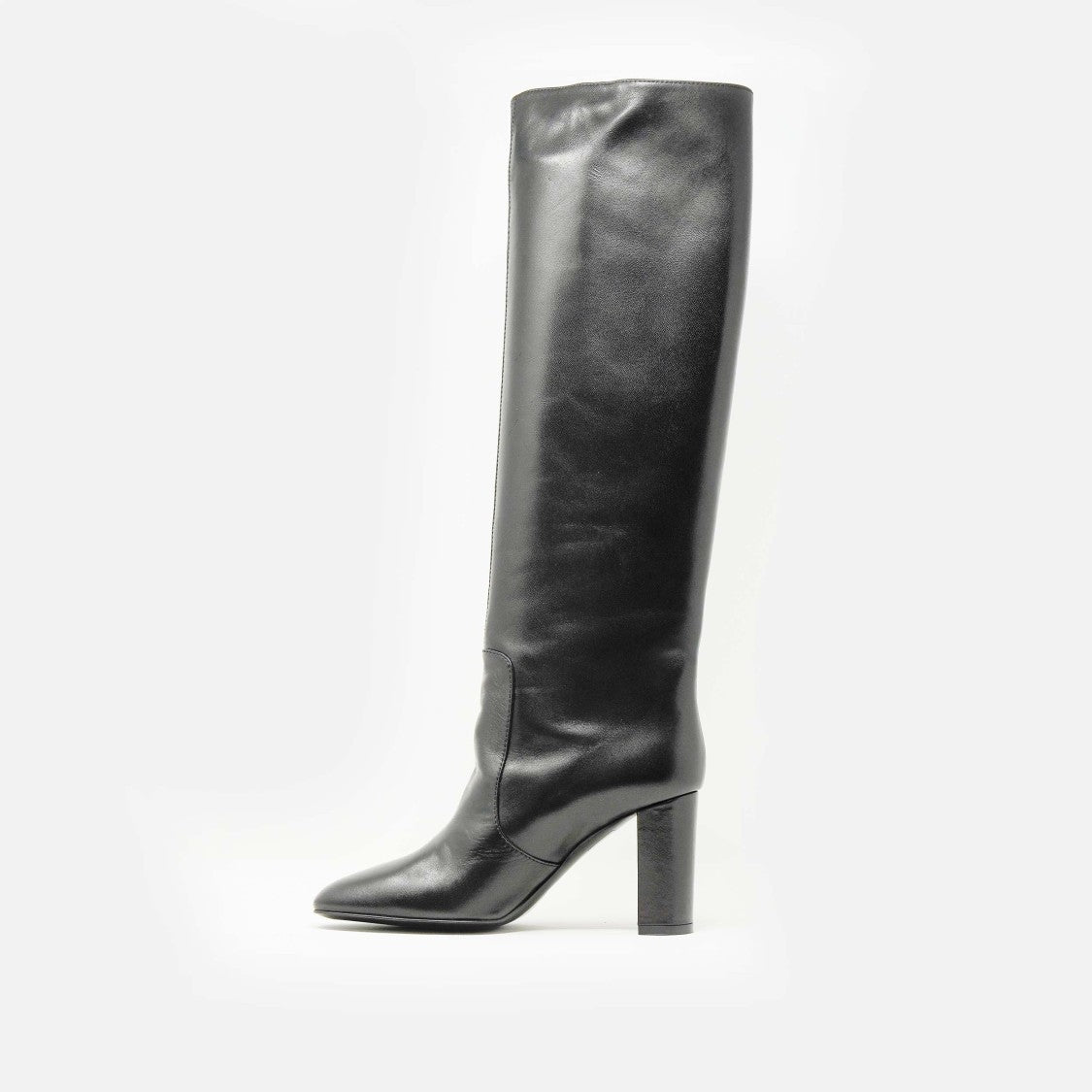 Via Roma 15 85Mm Black Leather Ankle Boots