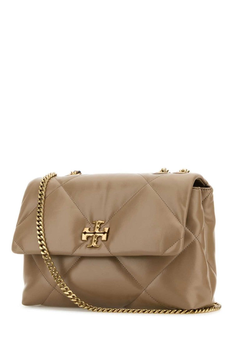 Tory Burch Dove Grey Leather Kira Shoulder Bag