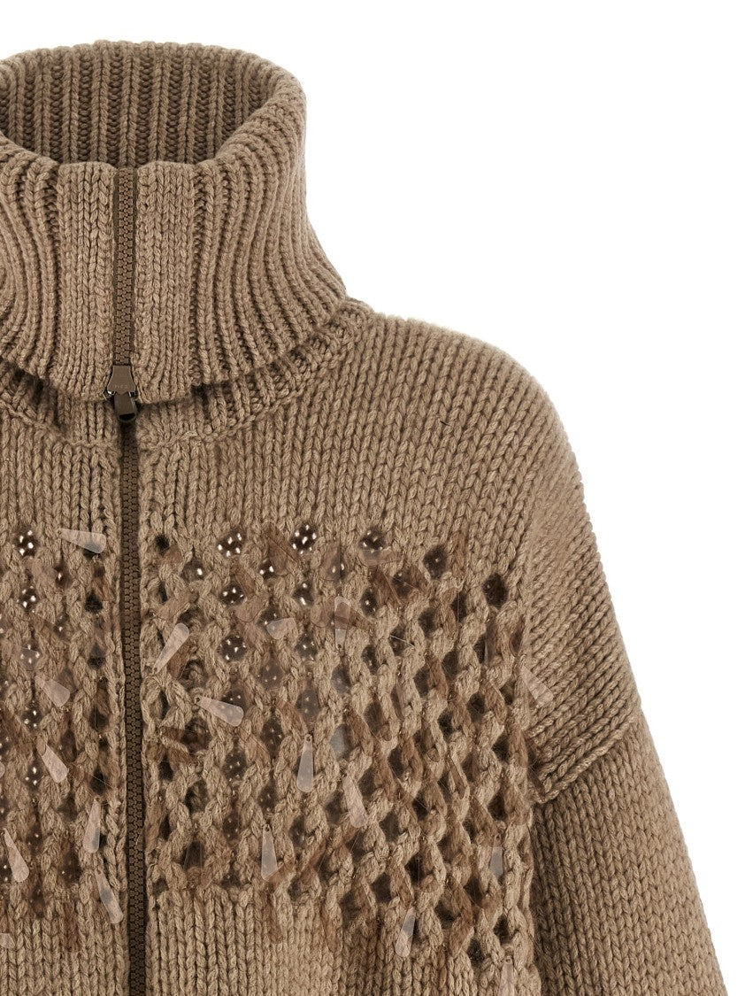 Brunello Cucinelli Drop Sequin Cardigan