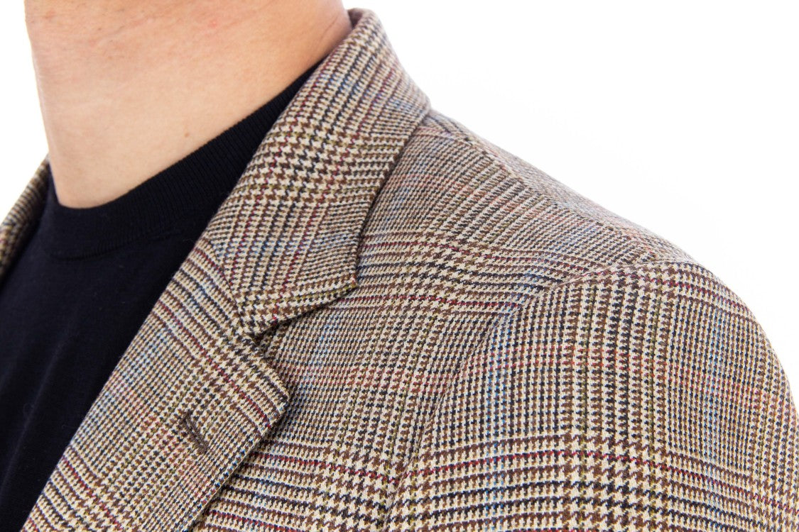 Pt Torino Prince Of Wales Wool Jacket