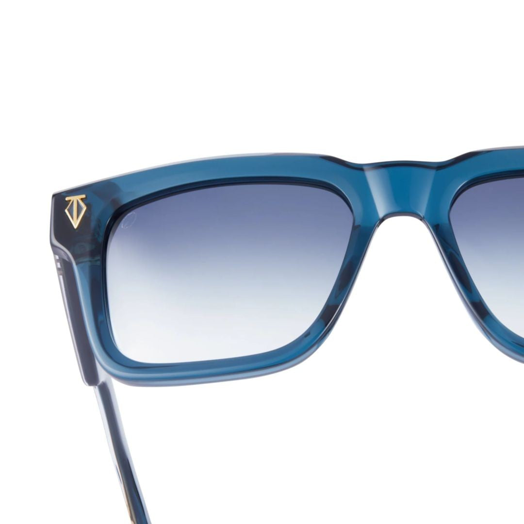 T Henri Translucent Blue H1 Square Acetate Sunglasses