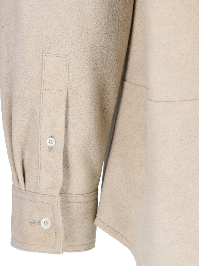 Loewe "Anagram" Shirt Jacket Beige