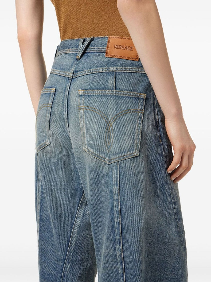 Versace Faded Blue Denim Trousers