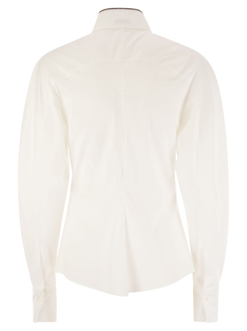 Brunello Cucinelli Stretch Cotton Poplin Shirt