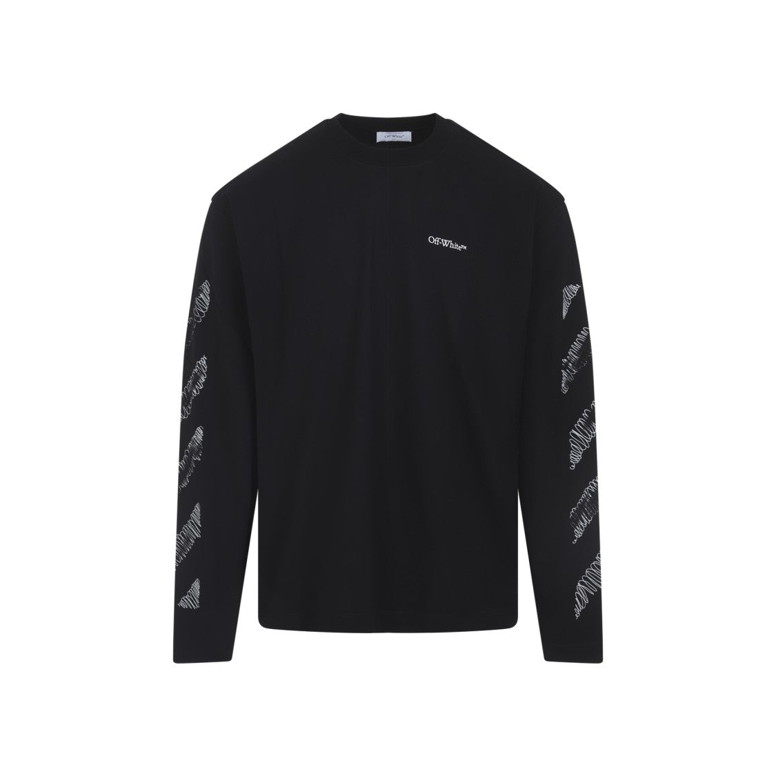 Off-White Long-Sleeve Black Shirt