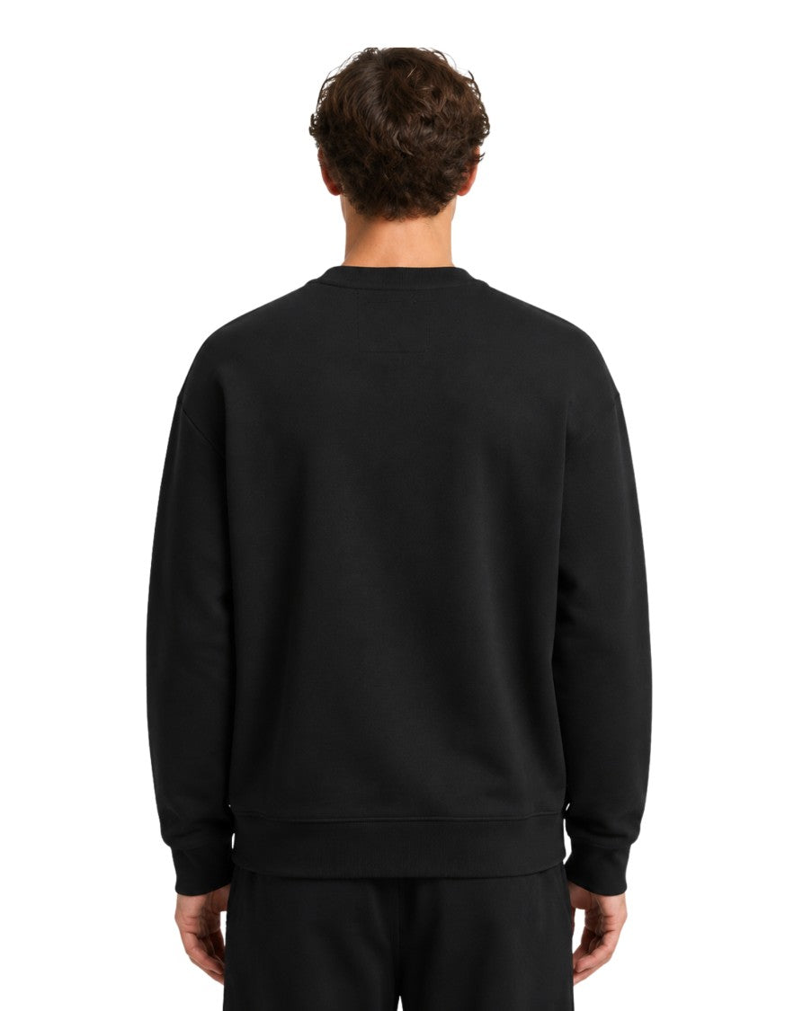 Woolrich Black Interlock Logo Crewneck Sweatshirt