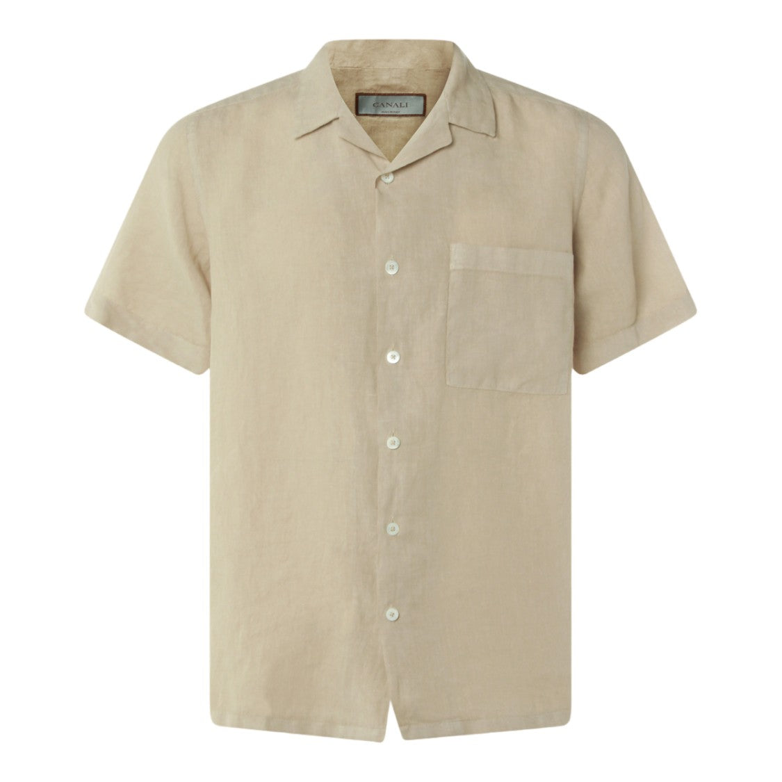 Canali Lightweight Relaxed Fit Short-Sleeved Shirt With Classic Collar